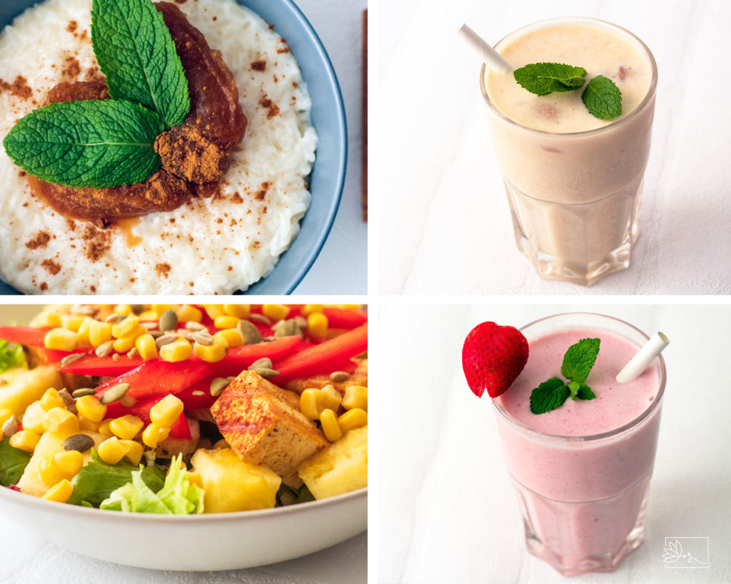 Przykładowe posiłki i smoothies