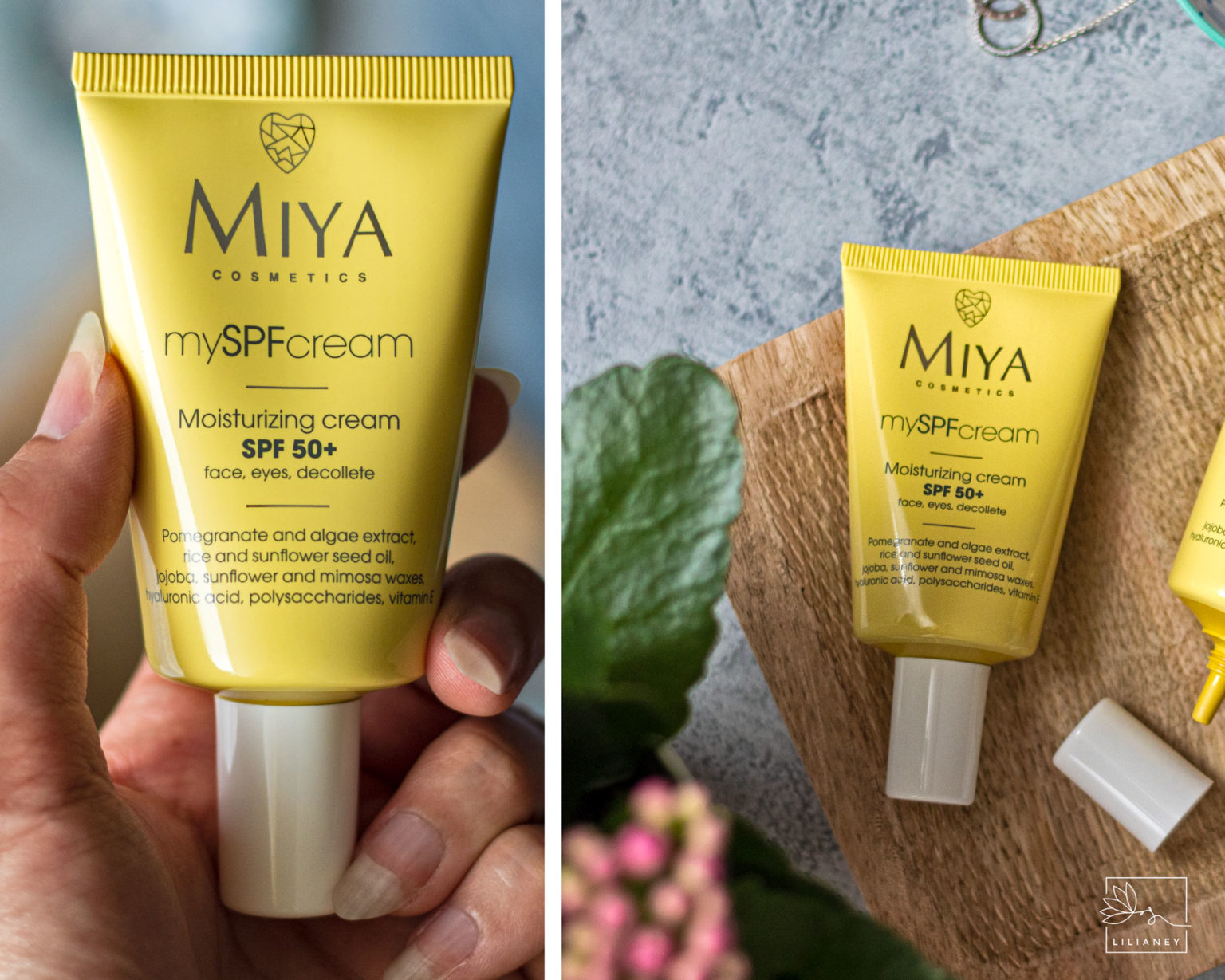 Krem z filtrem MIYA SPF50+ • LILIANEY BLOG KOSMETYCZNY